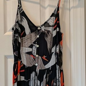 Hawaiian print maxi dress